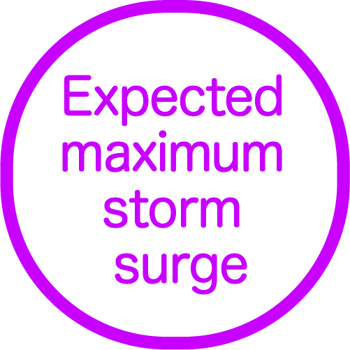 Expected maximum storm surge