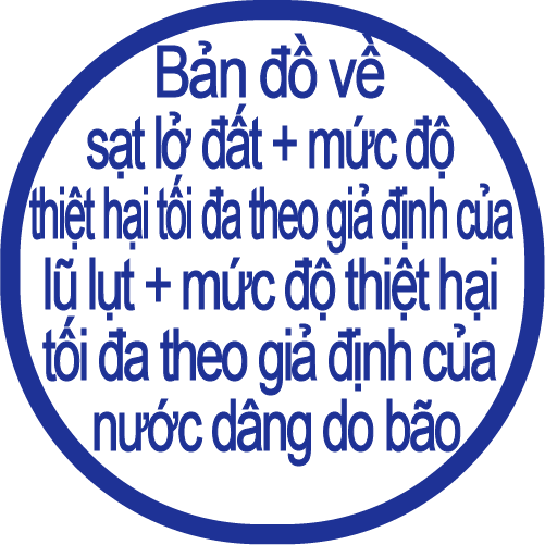 Sạt lở đất + mức độ thiệt hại tối đa theo giả định của lũ lụt + mức độ thiệt hại tối đa theo giả định của nước dâng do bão