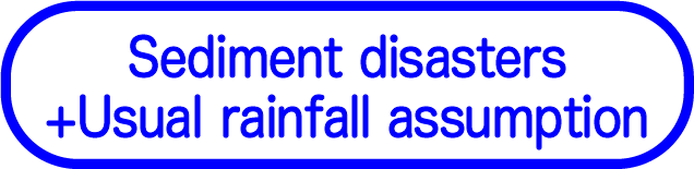 Sediment disasters+Usual rainfall assumption