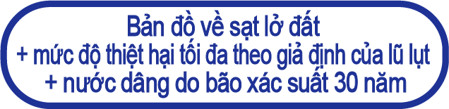 Sạt lở đất + mức độ thiệt hại tối đa theo giả định của lũ lụt + nước dâng do bão xác suất 30 năm 