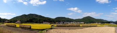 左から掃部城山、しし岩、狐が城山、観音山、三石山