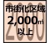 市街化区域2,000㎡以上