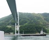 満潮時海面高５０ｍもある豊島大橋