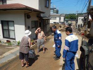 吉浦新出町の被災状況の現場確認