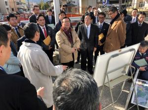 衆議院国土交通委員会による天応地区視察への同行