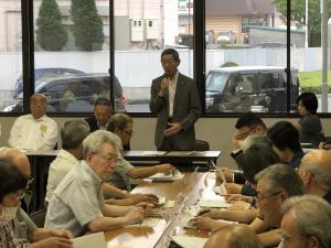 広島県から昭和地区自治会連合会への呉平谷線整備についての説明への同席