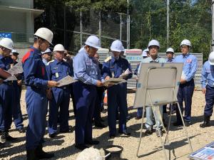 赤羽一嘉国土交通大臣による天応地区視察への同行