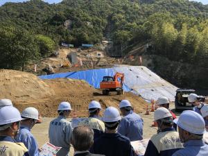 赤羽一嘉国土交通大臣による天応地区視察への同行