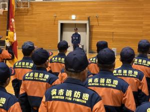 消防団年末特別警戒に伴う激励巡視