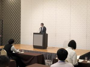 商工会議所主催の国・県・市からのコロナ対策説明会での説明