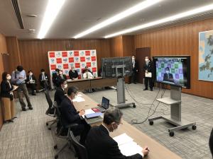 広島県，県内２３市町との新型コロナウイルス感染症拡大防止に向けた対応に関するＷＥＢ会議