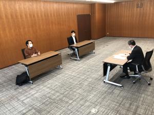 日鉄の署名簿提出に係る報告　下野　隆司さん，柚原　弘明さん