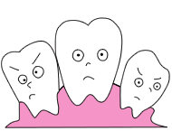 歯ならびが悪くなったと思いませんか？イラスト