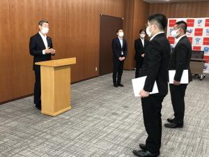 JR西日本からの出向職員への辞令交付式