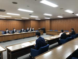 広島県土木建築局の 細羽則生 統括官，古川信博 統括官への 砂防・河川整備促進に関する要望活動02