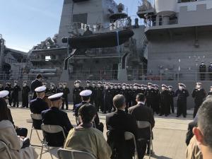 護衛艦「さみだれ」第４１次派遣海賊対処行動水上部隊出国見送り