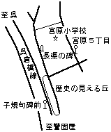 長渠の碑地図