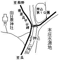 向日原（むかいばら）神社地図