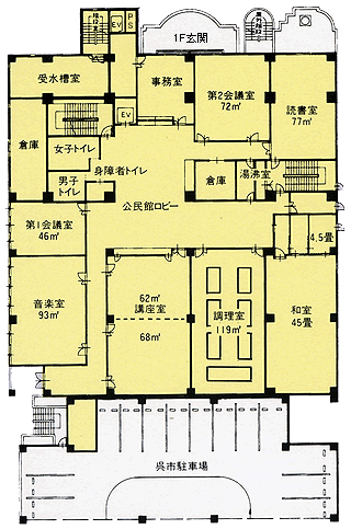 阿賀公民館２階平面図