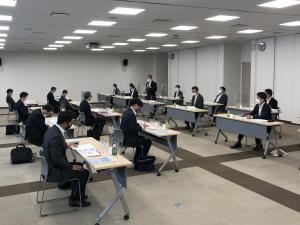 呉七社会（株式会社IHI呉事業所の 宮田真 呉事業所長，王子マテリア株式会社呉工場の 大石孝 呉工場長，株式会社広島メタル＆マシナリーの 山本茂樹 代表取締役社長，新日本造機株式会社呉製作所の 渡辺基 取締役呉製作所長，日本製鉄株式会社瀬戸内製鉄所呉地区の