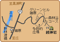 銭神岩の付近地図