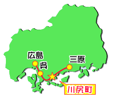 川尻町の地図