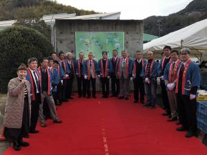 くらはし火山登山道案内マップ除幕式