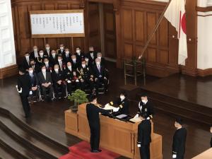 海上自衛隊幹部候補生学校第73期一般幹部候補生課程及び第75期飛行幹部候補生課程卒業式01