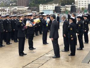 潜水艦「はくげい」初度入港歓迎行事01