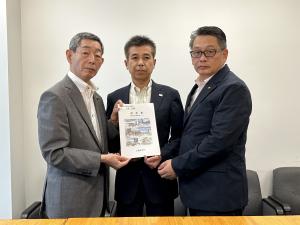 広島県農林水産局の 大浜清 局長 ほか（中田光政 呉市議会議長とともに令和6年度広島県予算提案活動）02