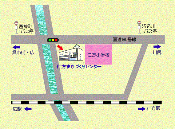 仁方まちづくりセンター付近図