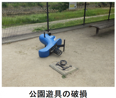 公園遊具の破損