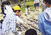 かまがり古代土器製塩体験1