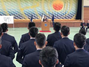 練習船いつくしま出港式