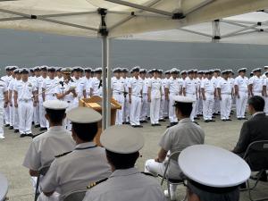 護衛艦「によど」初度入港歓迎行事