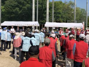 きて呉んさいクラブ第20回グラウンド・ゴルフ大会開会式