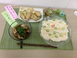 前回の講座で作った料理