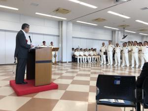 令和７年度海上保安大学校練習船いつくしま遠洋航海帰港式