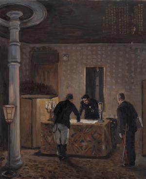 広島大本営軍務親裁図下絵