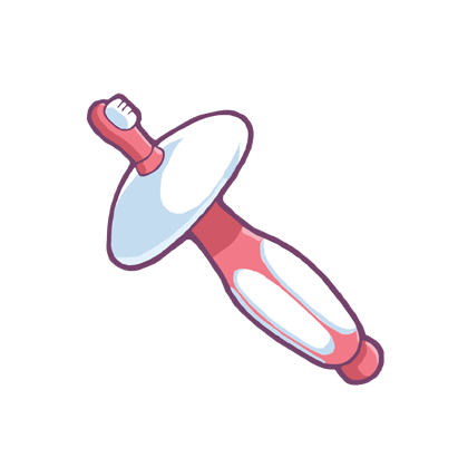 のど付き防止歯ブラシ