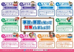 救急事故に係るリーフレット（乳幼児編）裏