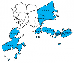 過疎地域の区域の概略図