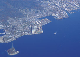 川原石地区港湾写真