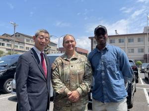 在日米陸軍第10支援群弾薬廠司令官交代行事