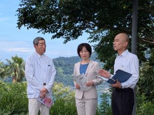 音戸の瀬戸公園，広島大学海洋・海事未来研究所ほかの視察に随行
