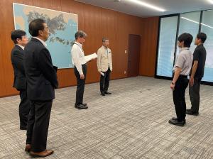 令和８年熊本地震被災地への住宅被害調査業務応援派遣職員激励式