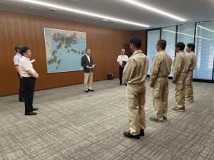令和8年熊本地震被災地への給水支援業務応援派遣職員激励式